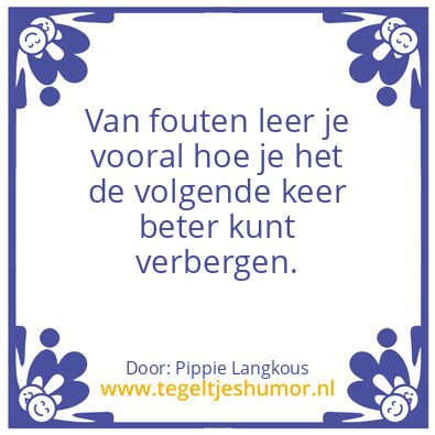 Tegeltje: Fouten