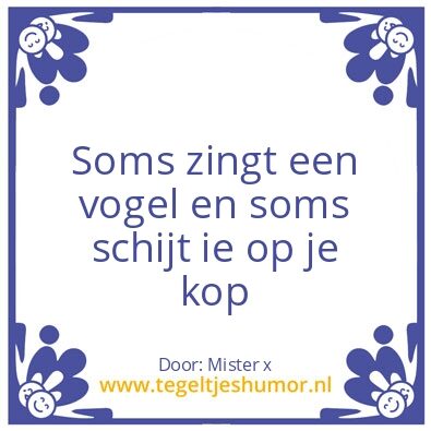 Tegeltje: Vogel