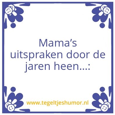Tegeltje: Mama