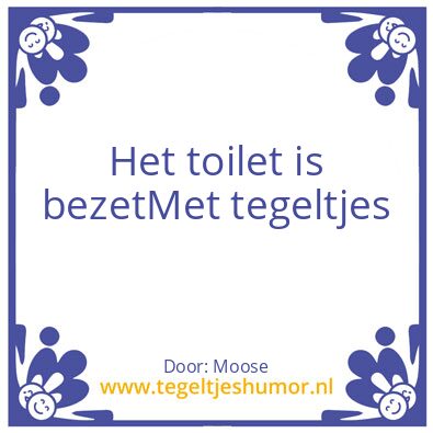 Tegeltje: Toilet