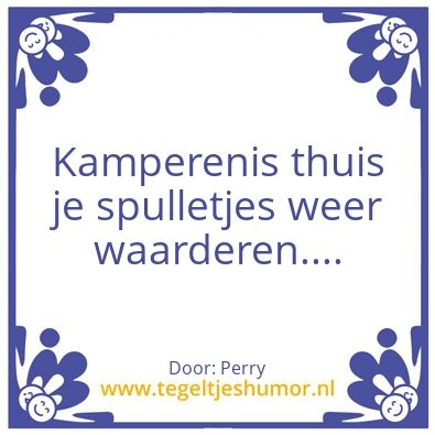 Tegeltje: Kamperen
