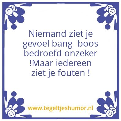 Tegeltje: Gevoel