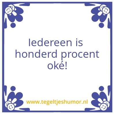 Tegeltje: 100%