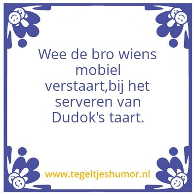Tegeltje: Dud