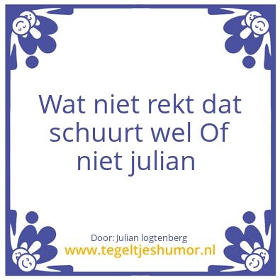 Tegeltje: Julian