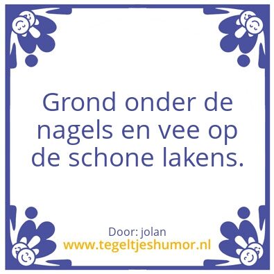 Tegeltje: Boerinnenwijsheid