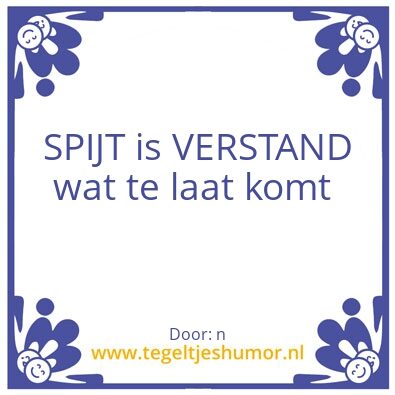 Tegeltje: SPIJT
