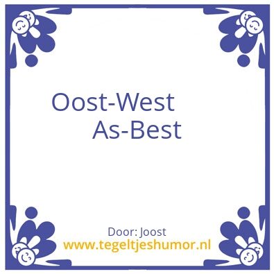 Tegeltje: Oost