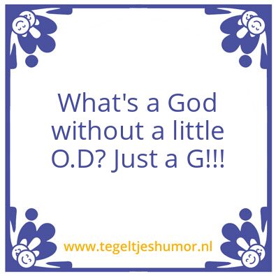 Tegeltje: G. O. D