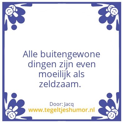 Tegeltje: Buitengewoon