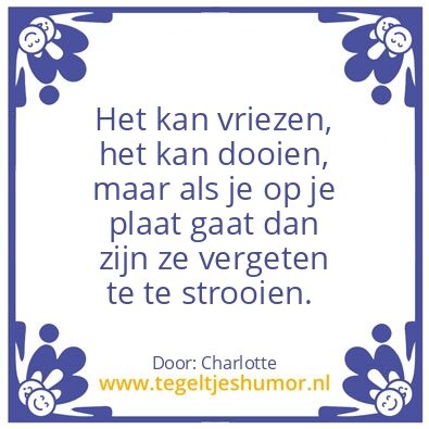 Tegeltje: Winter