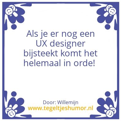 Tegeltje: Ux