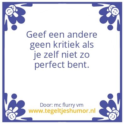 Tegeltje: NiemandIsPerfectIsMaarDatJeWet