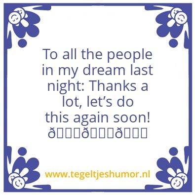 Tegeltje: Thank you