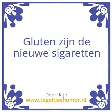 Tegeltje: gluten