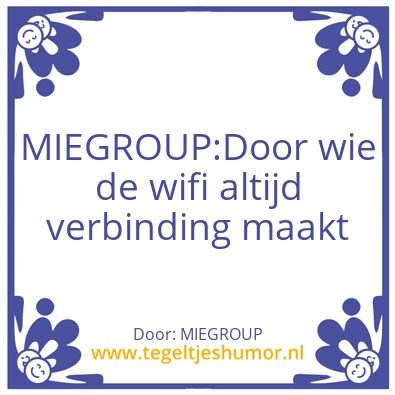 Tegeltje: MIEGROUP