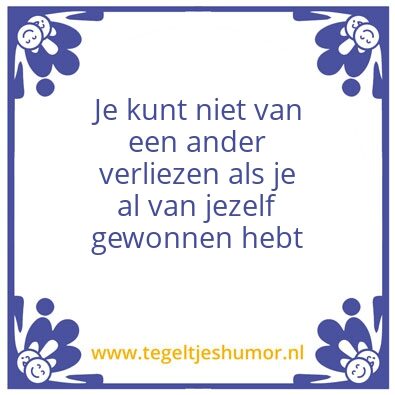 Tegeltje: Winnen