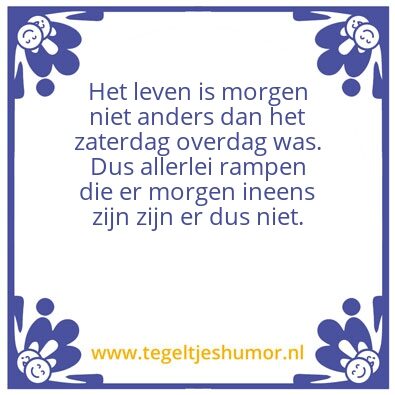 Tegeltje: The day after