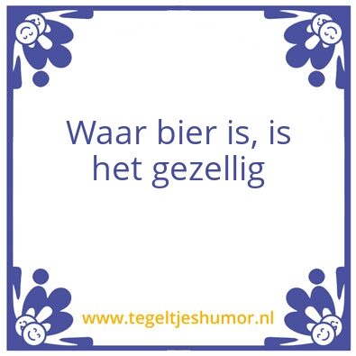 Tegeltje: Bier