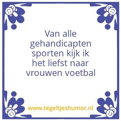 Tegeltje: Vrouwenvoetbal