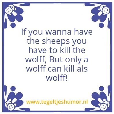 Tegeltje: wolff