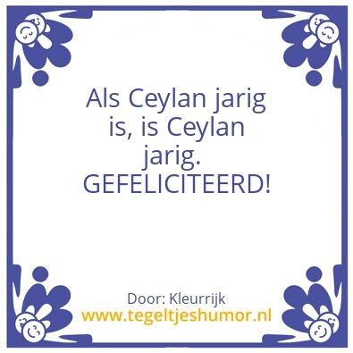 Tegeltje: Verjaardag