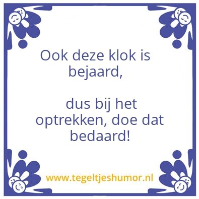 Tegeltje: koekoeksklok2