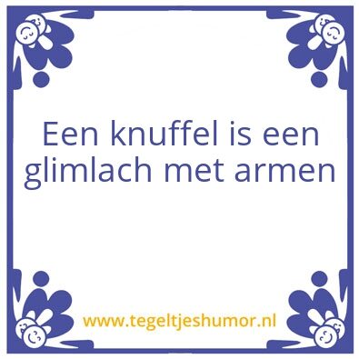 Tegeltje: Glimlach