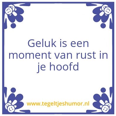 Tegeltje: geluk