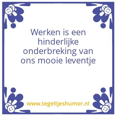 Tegeltje: Mooi