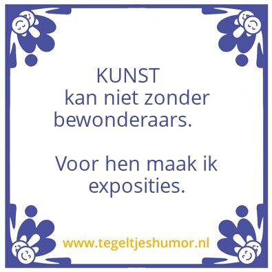 Tegeltje: bewonderaar