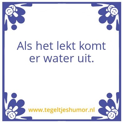 Tegeltje: Lek