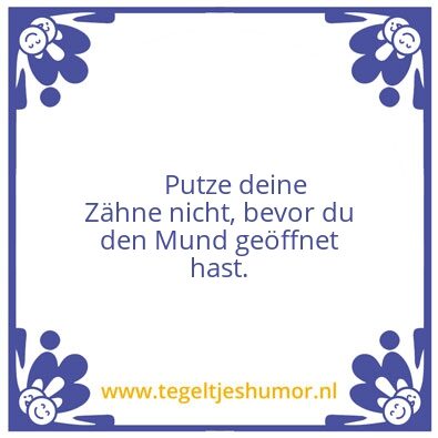Tegeltje: tand