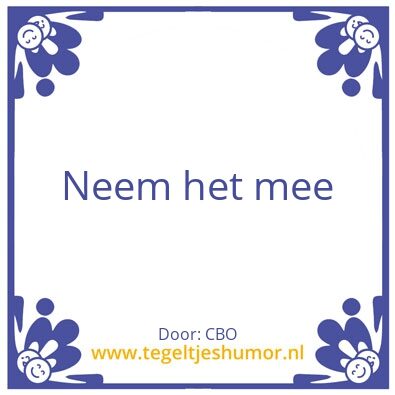 Tegeltje: Bedankt voor niets