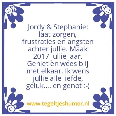 Tegeltje: Nieuwjaarswens
