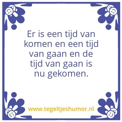 Tegeltje: Dag collega’s