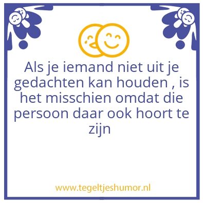 Tegeltje: gedachten