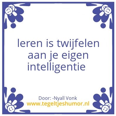 Tegeltje: Tegeltje