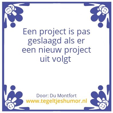 Tegeltje: Project