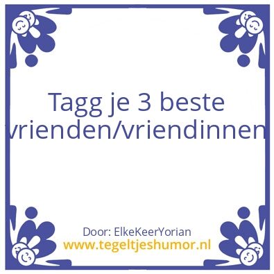 Tegeltje: Tagg