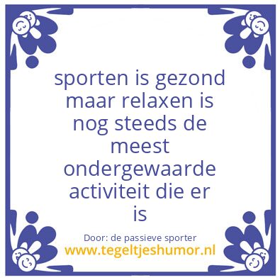 Tegeltje: relax