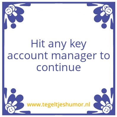Tegeltje: key acc