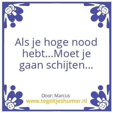 Tegeltje: Nood