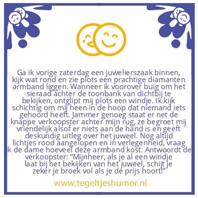 Tegeltje: Bij de juwelier