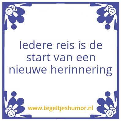 Tegeltje: Reizen