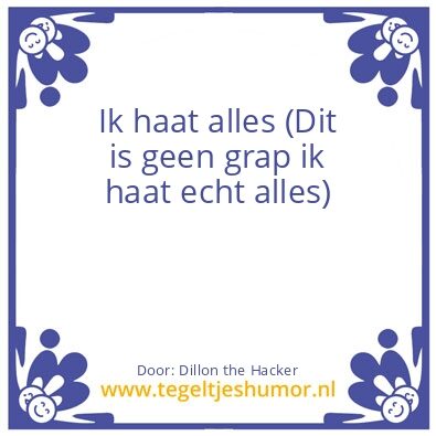 Tegeltje: …