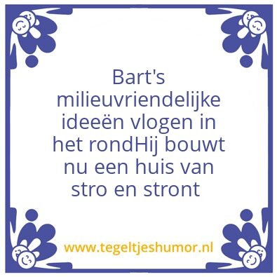 Tegeltje: Bart