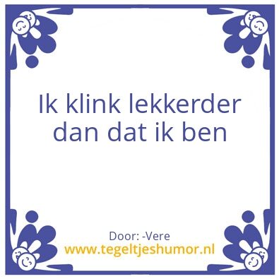 Tegeltje: .
