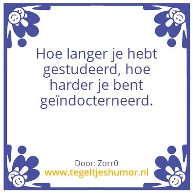 Tegeltje: Leren
