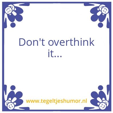 Tegeltje: Think
